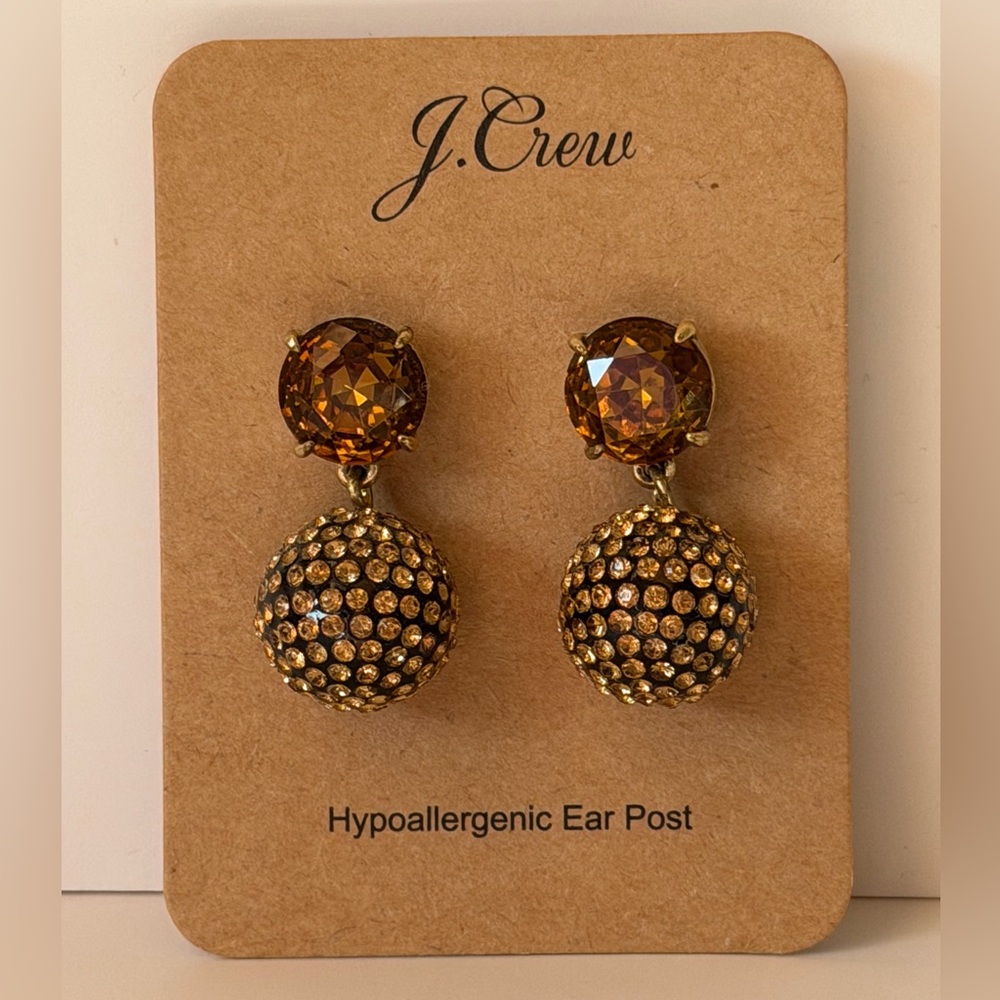 NWT Jcrew Pave Resin Earrings